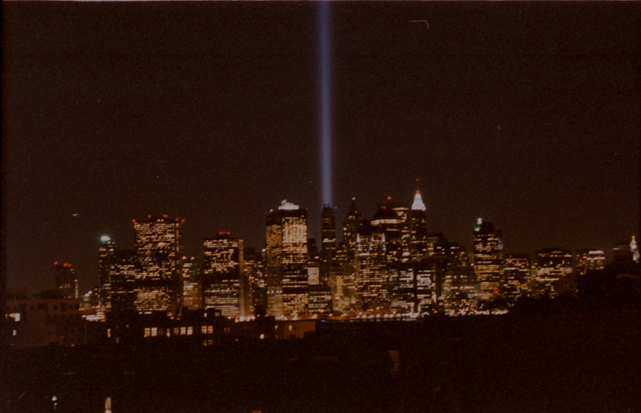 The WTC memorial lights