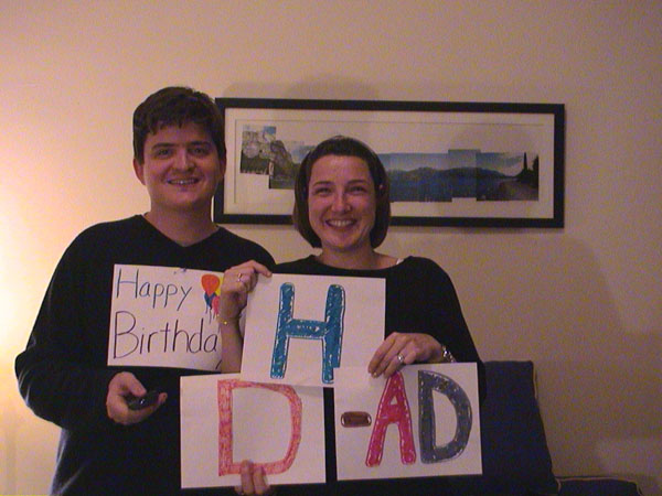 Jamie and Molly with signs